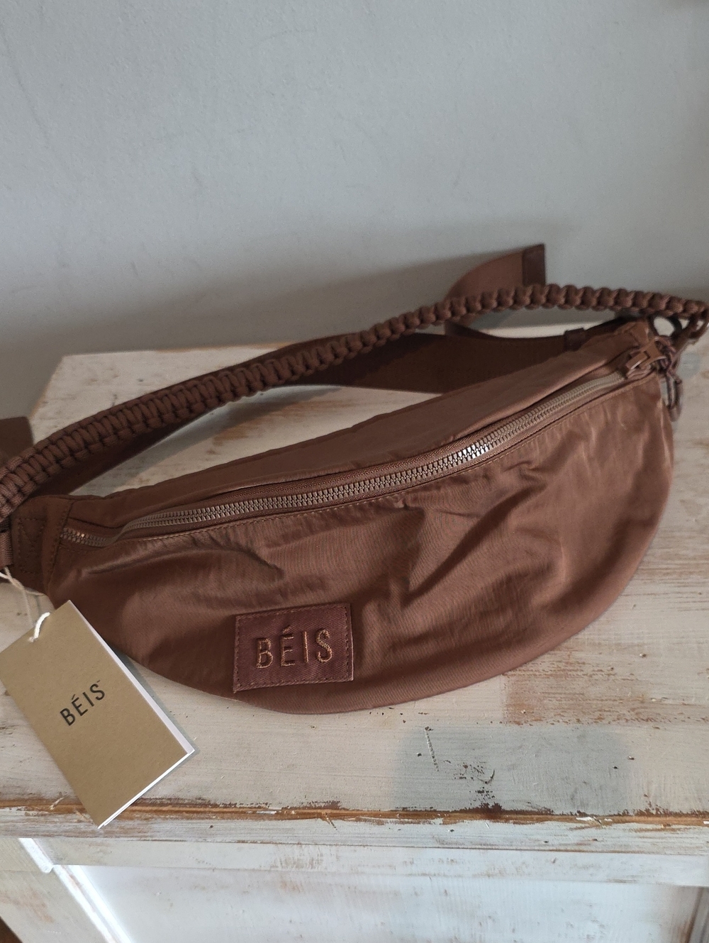 NWT BEIS Brown The Pack Crossbody Belt Bag